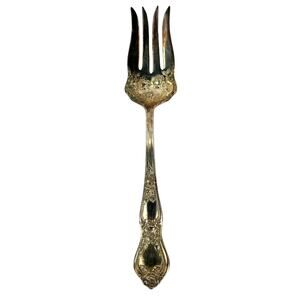 RC Co. Antique Serving Fork Reprouse Rose Pattern